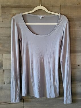 Y2K Charlotte Russe Mesh Long Sleeve Top, Grunge, Layering Piece Size S Gray